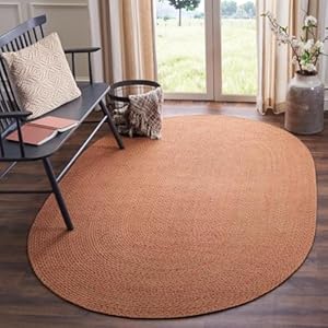SAFAVIEH Braided Collection 3'x5' Oval Multi Handmade Cotton Reversible Rug