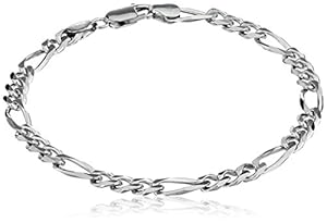 Amazon Collection Men's Sterling Silver Italian Link Bracelet