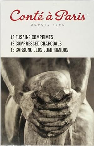 Conté à Paris Compressed Charcoal, Box of 12 Assorted