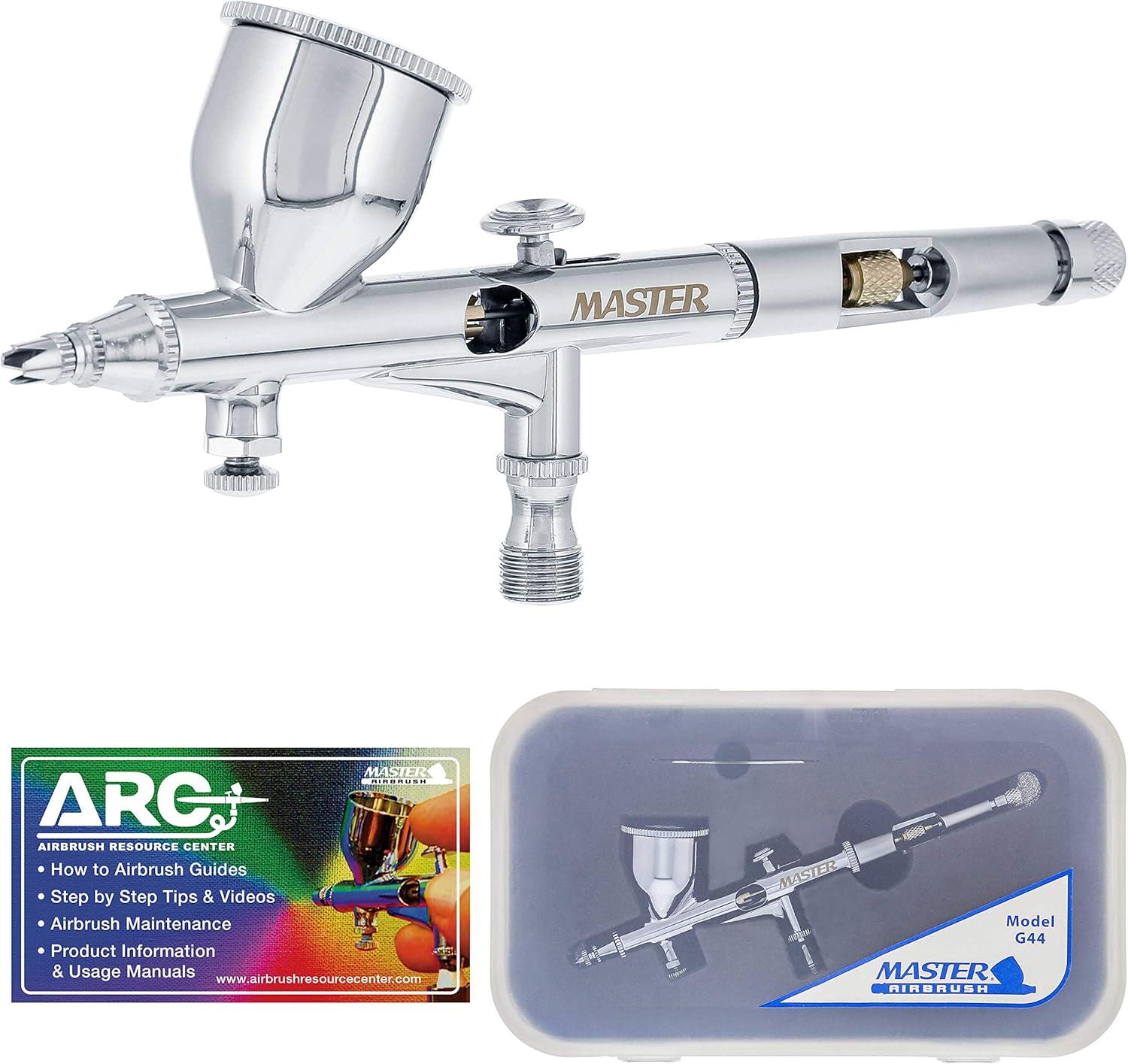 Master High Precision Detail Control G44 Dual-Action Gravity Feed Airbrush