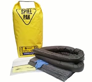 ENPAC Waterproof Bag Spill Kit, Universal, Yellow, Water-resistant Bag, 5-Gallon Spill Capacity