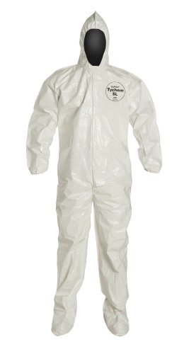 DuPont Tychem 4000 Disposable Chemical Resistant Coverall with Hood and Boots