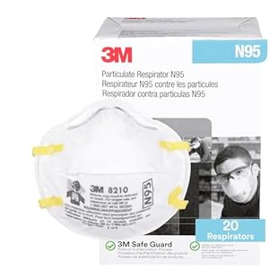 3M 8210 N95 Particulate Respirator, Pack of 20