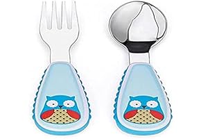 Skip Hop Zootensils Toddler Fork and Spoon Set, Owl