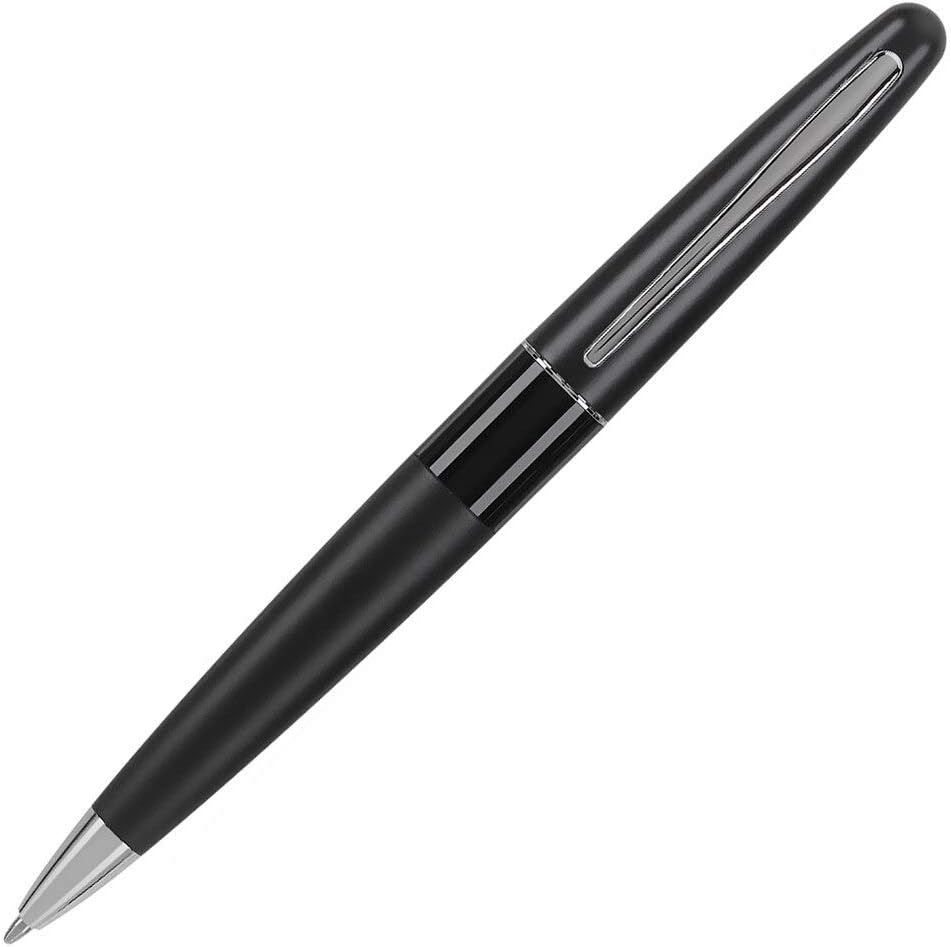 PILOT Metropolitan Collection Ball Point Pen, Black Barrel, Classic Design, Medium Point, Black Ink