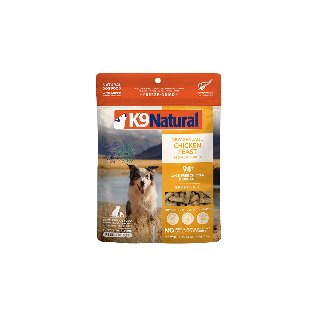 K9 Natural Chicken Feast Freeze-Dried Dog Food (1.1 lb)