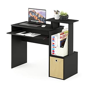 Furinno Econ Multipurpose Home Office Computer Writing Desk, Black/Brown
