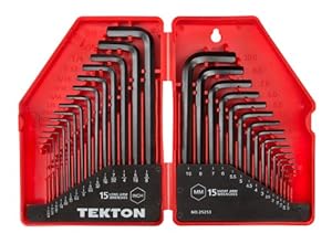 TEKTON 25253 Hex Key Wrench Set, 30-Piece (Inch/Metric)