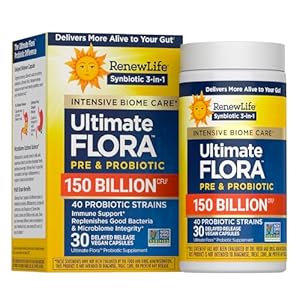 Renew Life Ultimate Flora Adult Probiotic 150 Billion, 30 Capsules