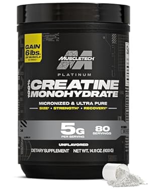 MuscleTech Platinum Creatine Monohydrate Powder, 80 Servings