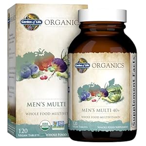 Garden of Life Organics Men's 40+ Multivitamin, 120 Tablets