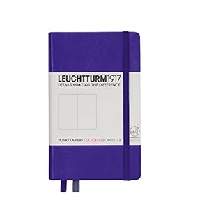 LEUCHTTURM1917 Hardcover Pocket Notebook A6, Purple, Dotted