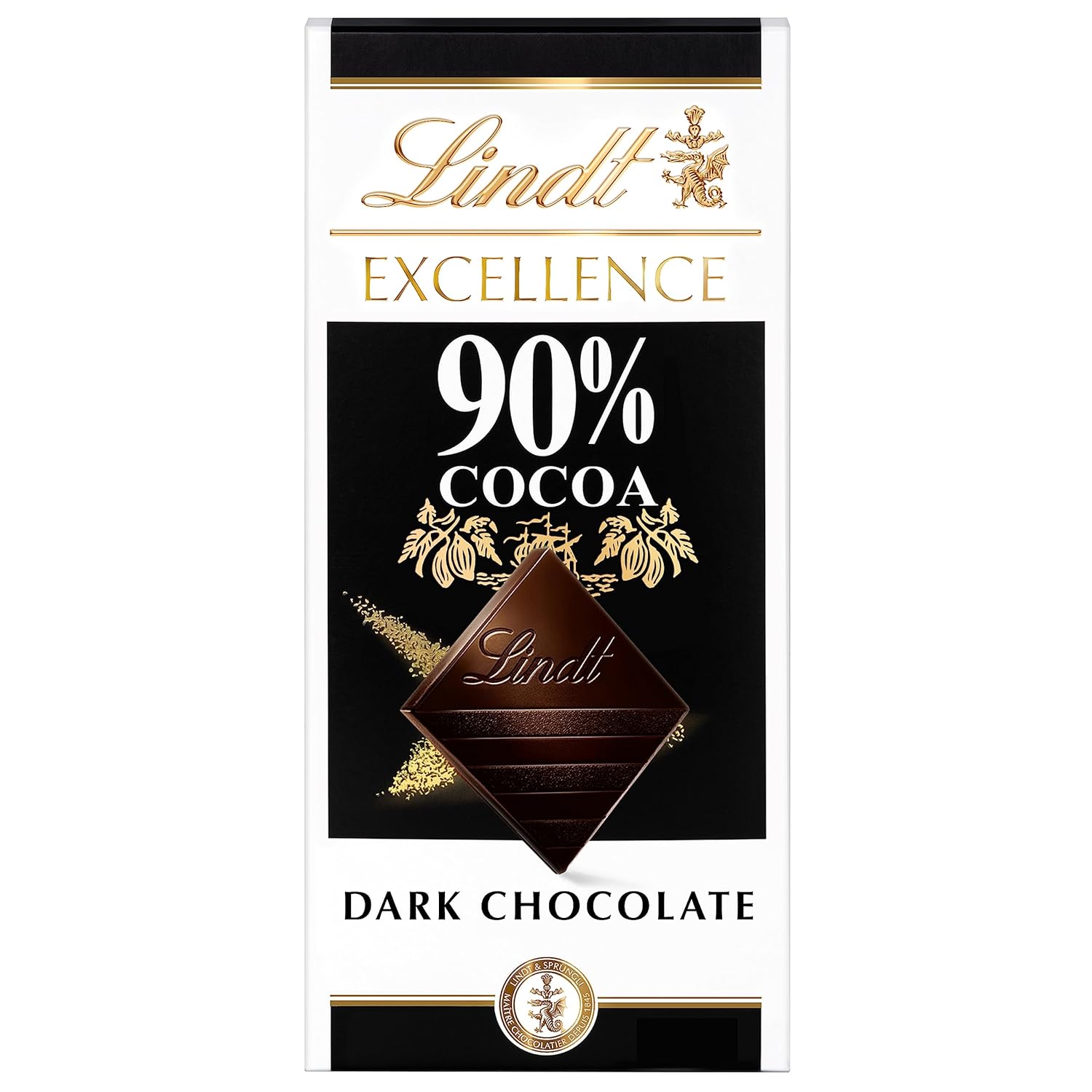 Lindt Excellence 90% Cocoa Dark Chocolate Bar, 3.5 oz