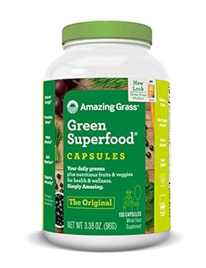 Amazing Grass Green SuperFood Original Capsules (150 Count)