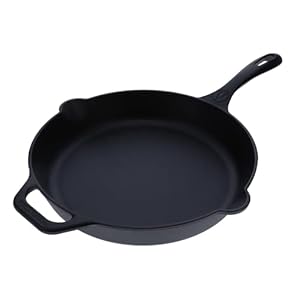 Victoria 12-Inch Cast Iron Skillet, Pre-Seasoned with Flaxseed Oil, Made in Colombia