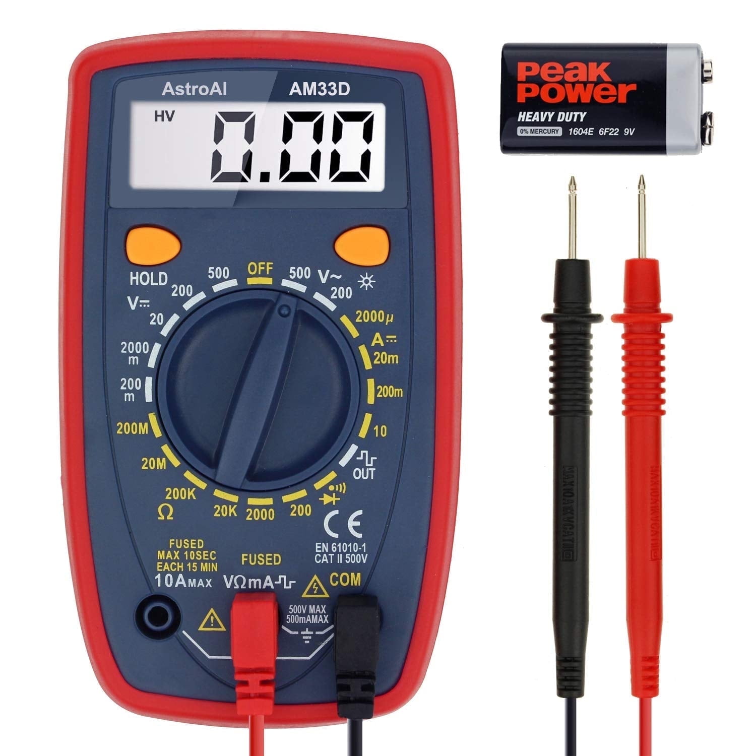 AstroAI Digital Multimeter Tester 2000 Counts