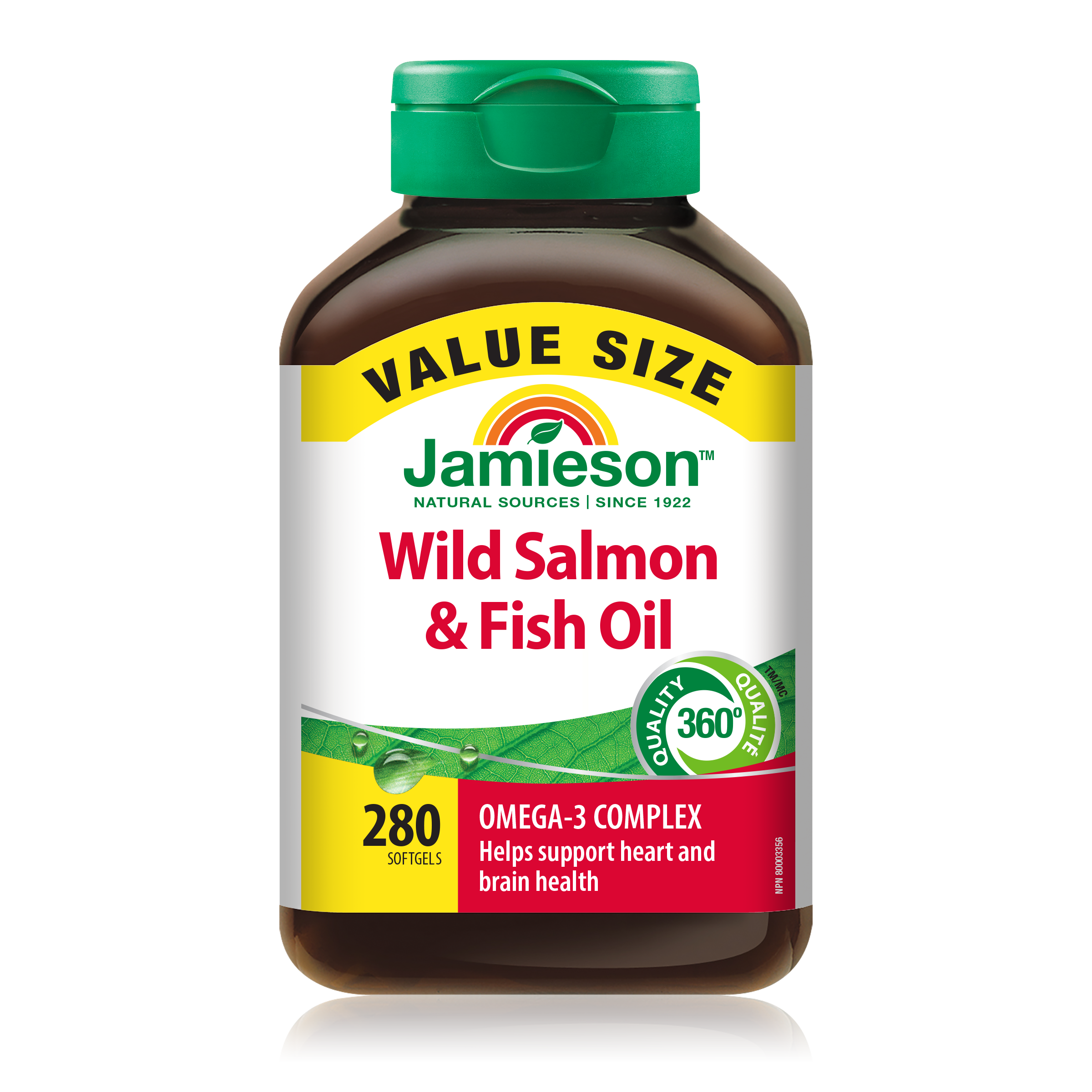 Jamieson Wild Salmon & Fish Oils Omega-3 Complex 1000mg, 200 Softgels