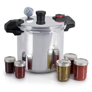 T-fal 22-Quart Aluminum Pressure Canner with Rack and Canning Guide