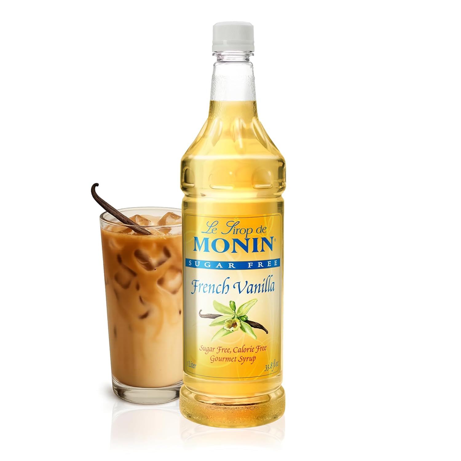 Monin Sugar Free French Vanilla Syrup, 1 Liter