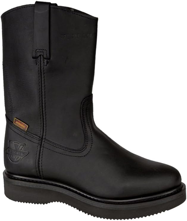 WORKEN Men's Leather Boots (3, Black)
