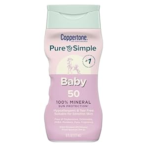 Coppertone Pure and Simple Baby Sunscreen Lotion SPF 50, 6 Fl Oz