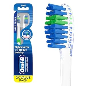 Oral-B Pro Health Fights Plaque & Tartar Soft Manual Toothbrush, 2 Count