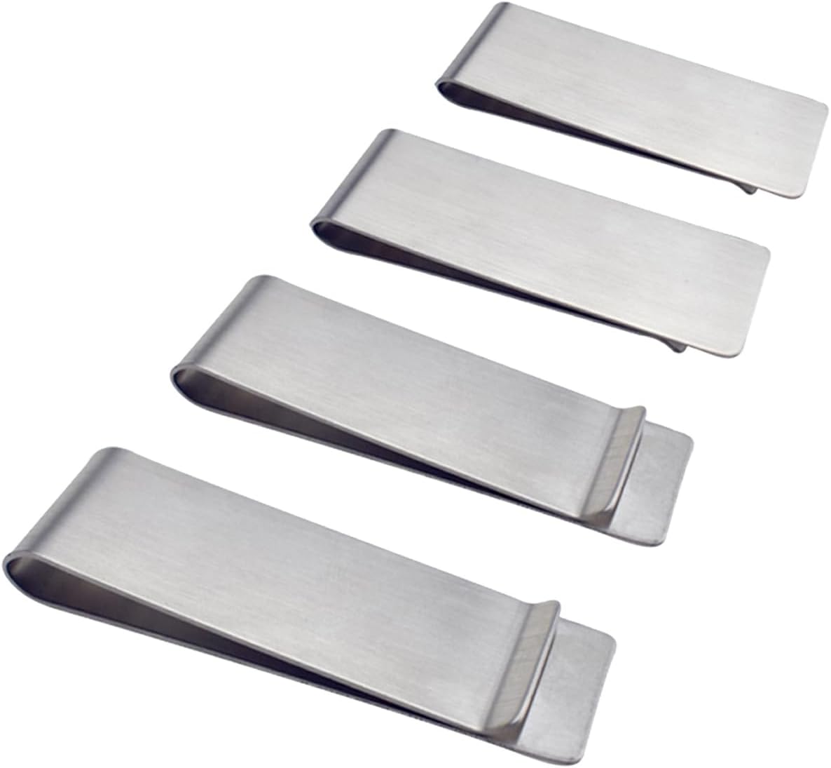 SourceTon Premium Stainless Steel Money Clip 4 Pack