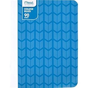 Mead Composition Book, College Ruled, 90 Sheets, Fashion Blue