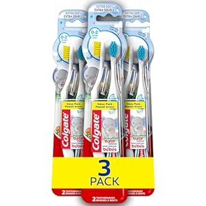 Colgate My First Baby and Toddler Toothbrush Extra Soft, Ages 0-2, 6 Count