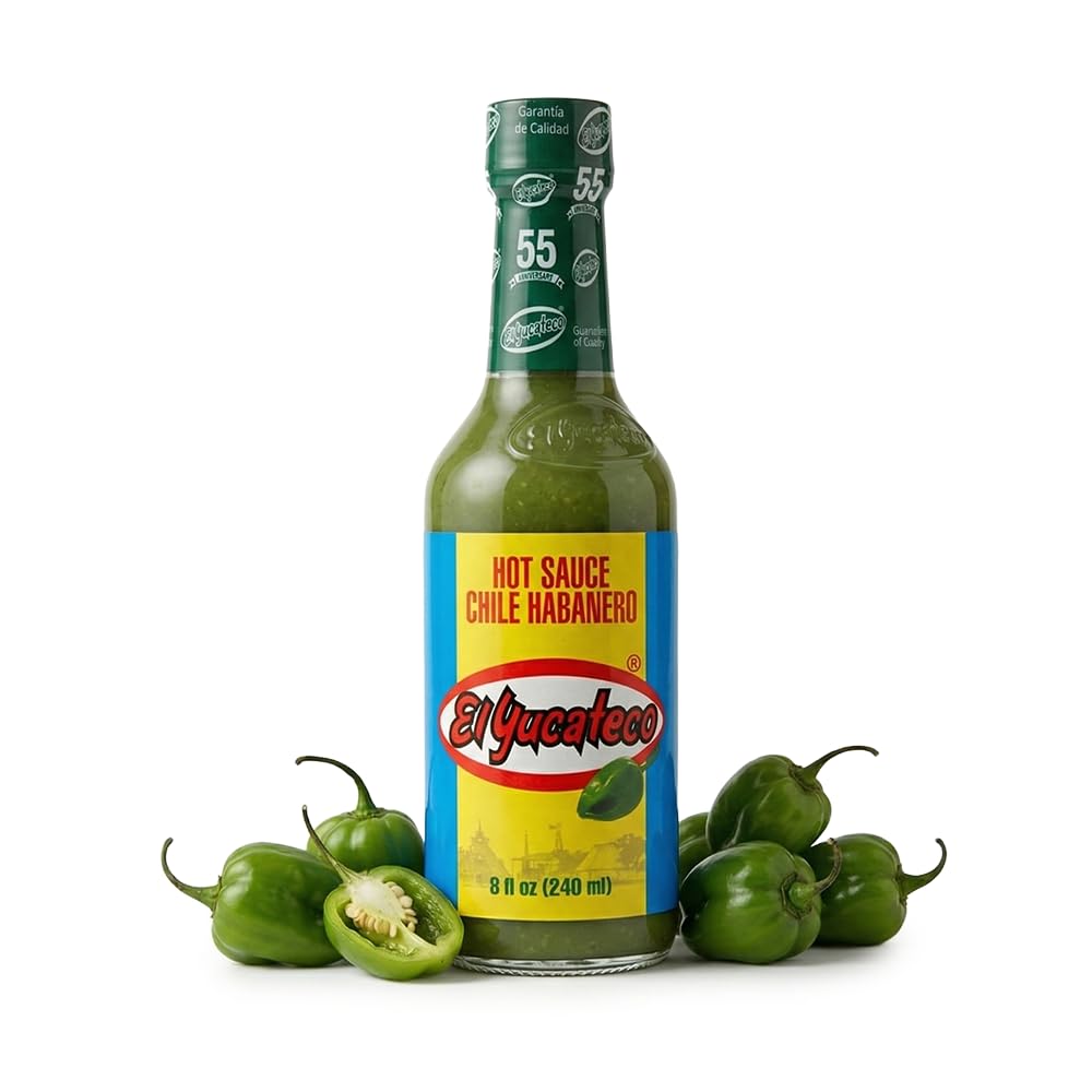 El Yucateco Green Habanero Hot Sauce, 8 fl oz