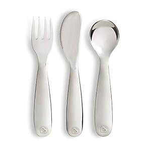 Munchkin Polish Toddler Utensils, Stainless Steel, 3 Piece