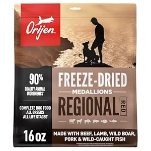 ORIJEN Grain Free High Protein Freeze Dried Regional Red Dog Food 16oz