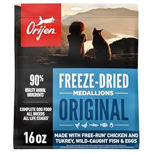 ORIJEN Grain Free High Protein Freeze Dried Dog Food Original Recipe 16oz