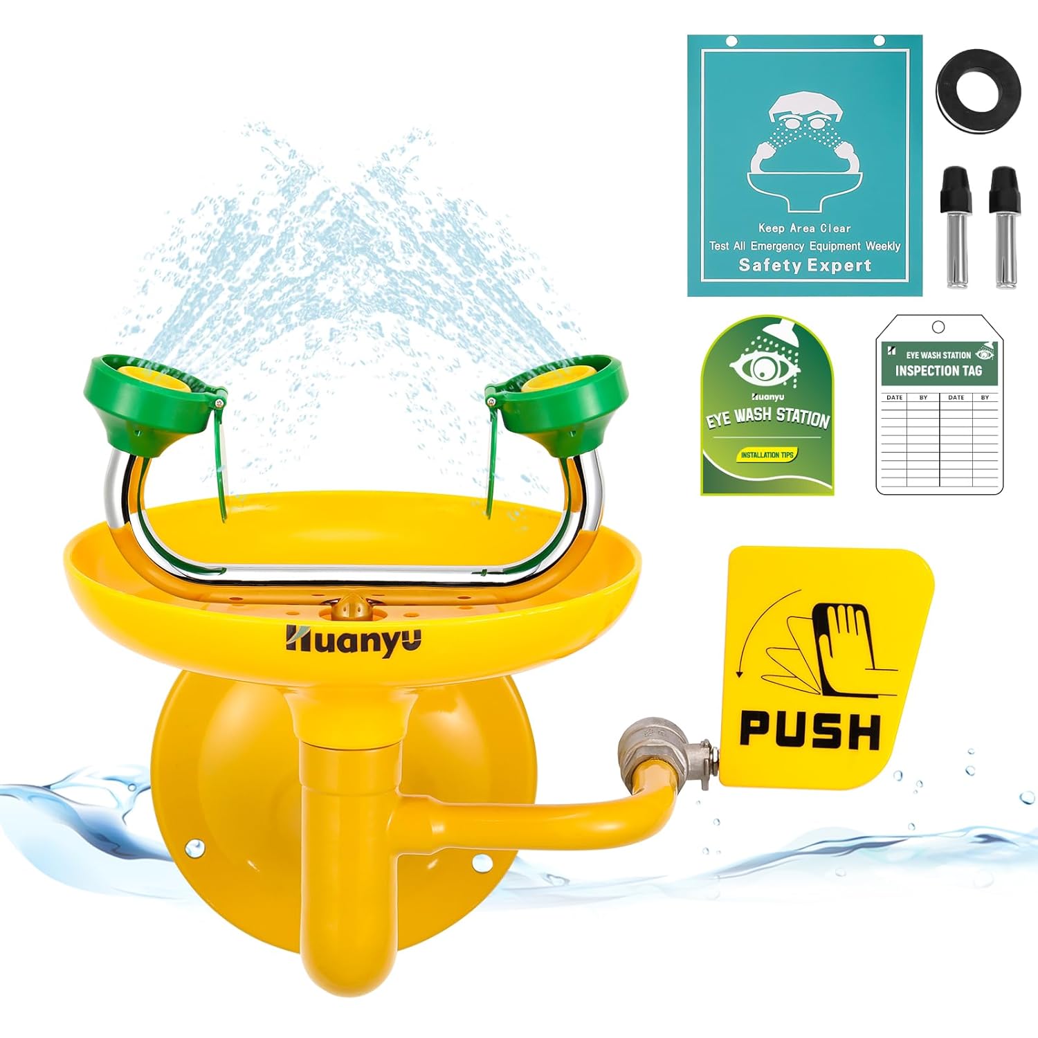 Huanyu Emergency Eye Wash Station Wall Mounted