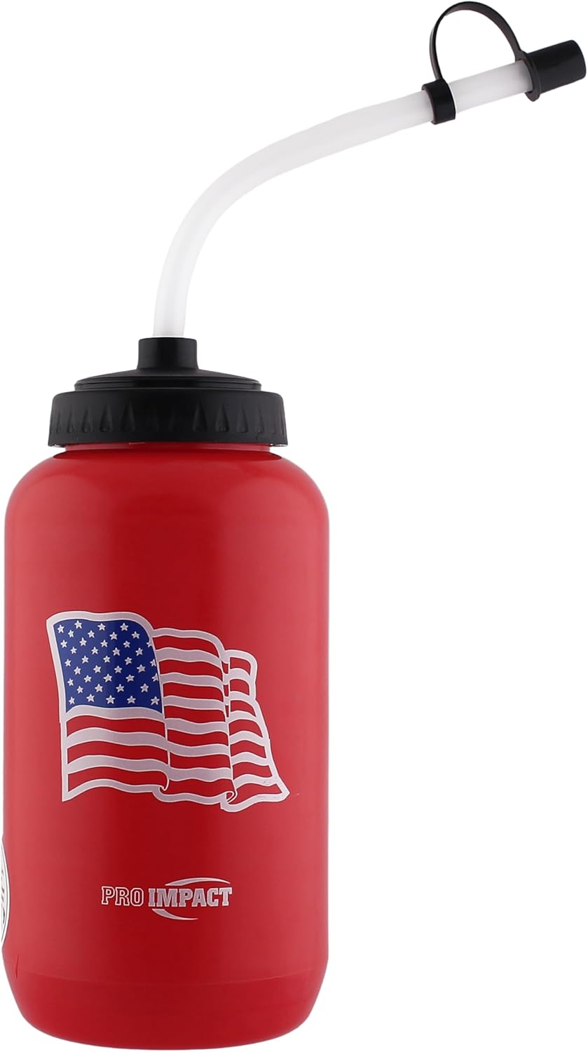 Pro Impact Squeezable Water Bottle Bendable Long Straw - LDPE BPA Free Plastic