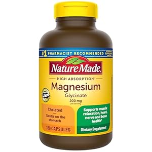 Nature Made Magnesium Glycinate 200 mg, 180 Capsules
