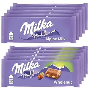 Milka European Chocolate Bars Variety Pack, 10 - 3.52 oz Bars