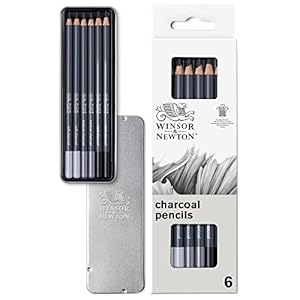 Winsor & Newton Studio Collection Charcoal Pencils, 6 Count
