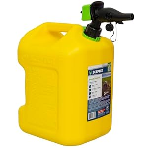 Scepter FSCD552 Fuel Container with Spill Proof SmartControl Spout, Yellow Diesel Can, 5 Gallon