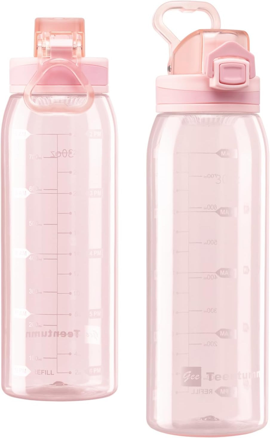 Teentumn Water Bottle BPA Free Tritan with Time Markers, 30oz