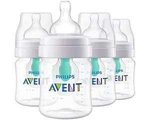 Philips Avent Anti-Colic Bottle with AirFree Vent, 4oz, 4-Pack