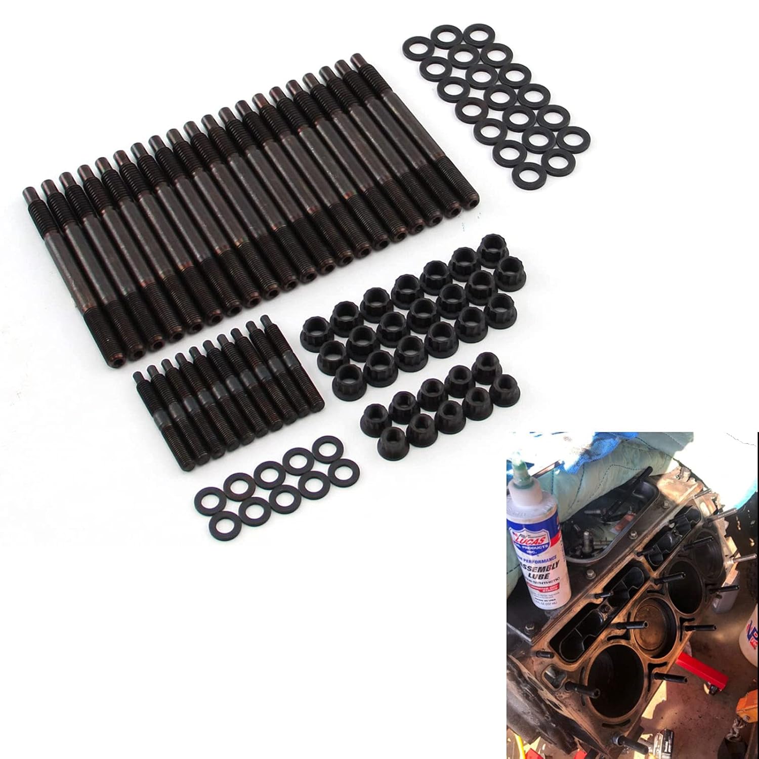 BULL BOOST PERFORMANCE 12-Point Cylinder Head Stud Kit for Chevy LS1 LS3 5.3L 5.7L 6.0L 234-4317