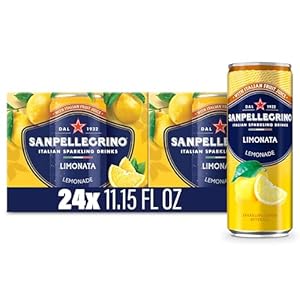 Sanpellegrino Italian Sparkling Drink Limonata, Sparkling Lemon Beverage, 24 Pack of Cans