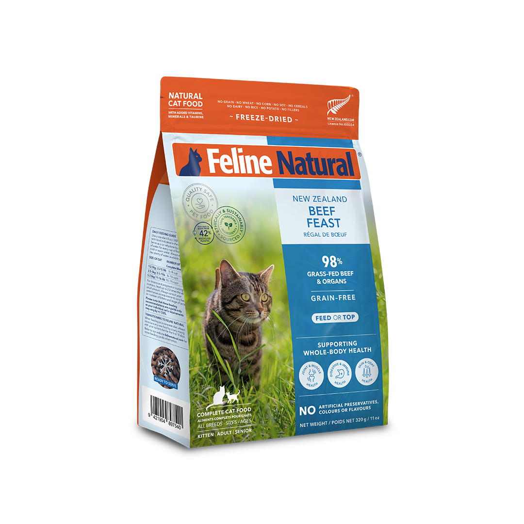 Feline Natural Beef Feast Freeze-Dried Cat Food (11 oz)
