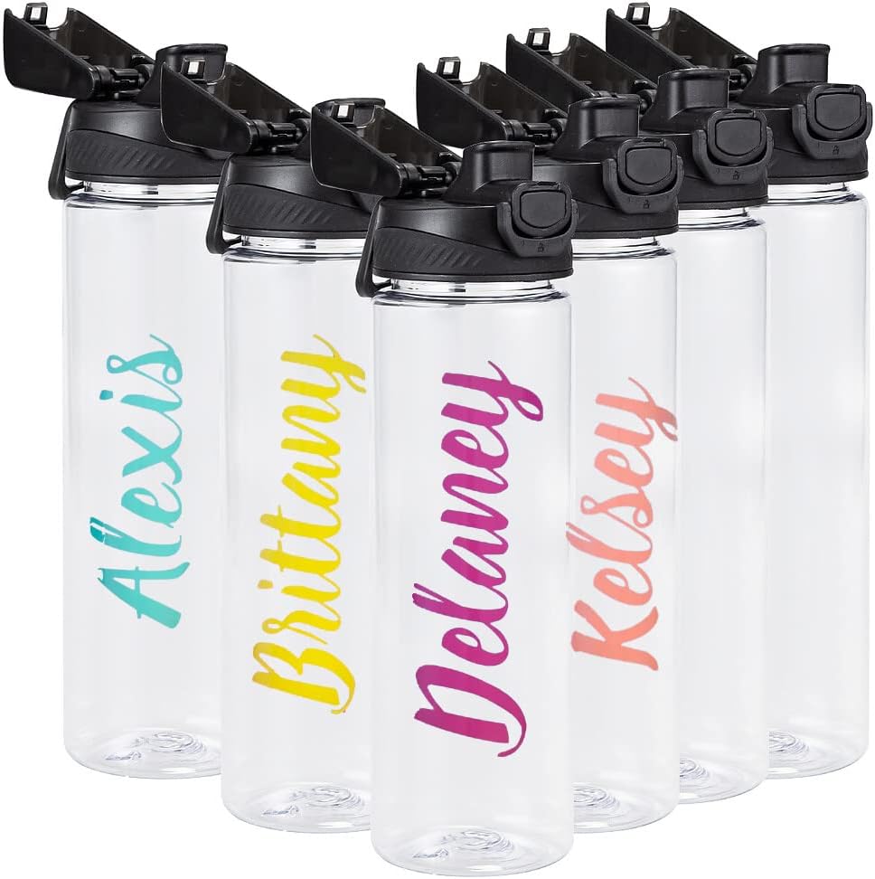 SUNNOW 6 Pack Clear Water Bottles Bulk, 24 oz