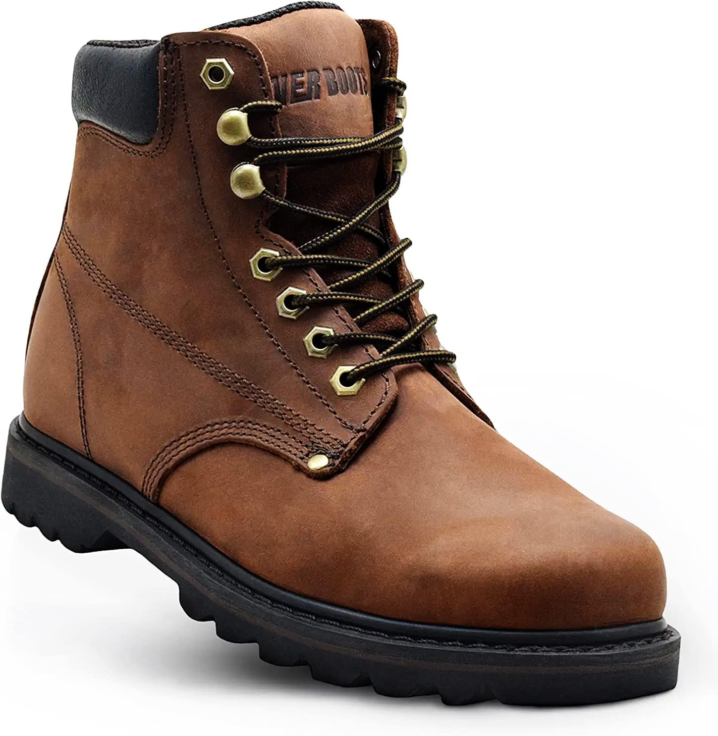 EVER BOOTS Tank Men's Soft Toe Oil Full Grain Leather Work Boots