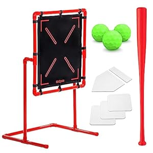 GoSports LotBall Backyard Baseball Set with Bat, 3 Balls, Strike Zone and Throw Down Bases