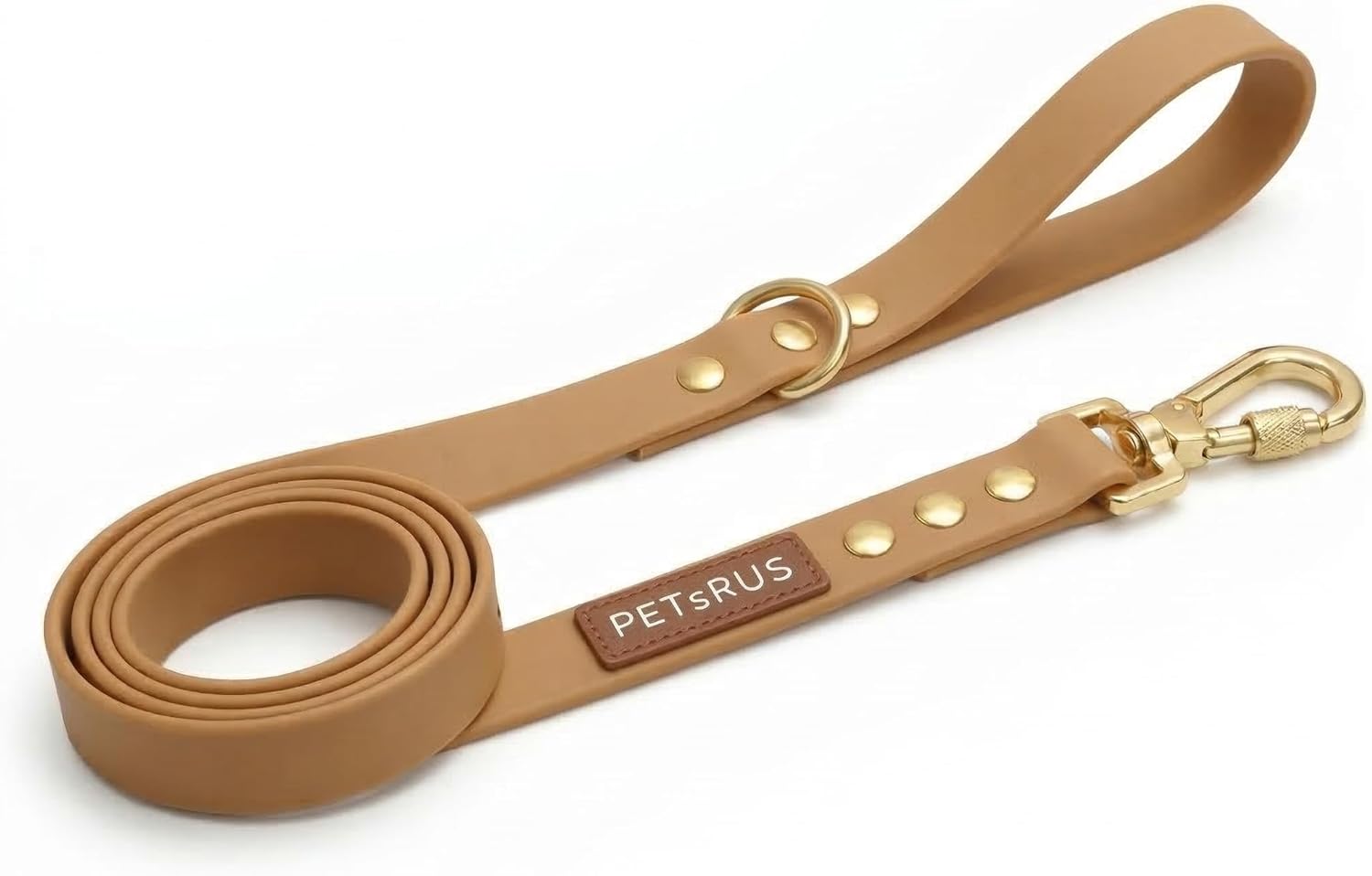 PETsRUS 5ft Waterproof Dog Leash — BioThane Coated, Locking Carabiner