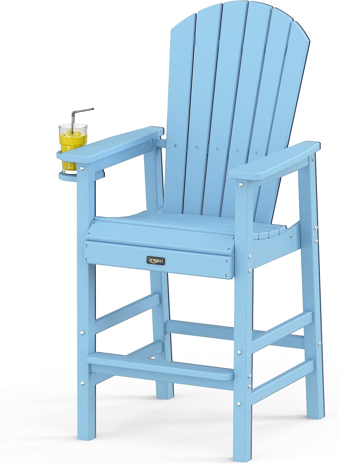VINGLI Tall Adirondack Chair with Cup Holder