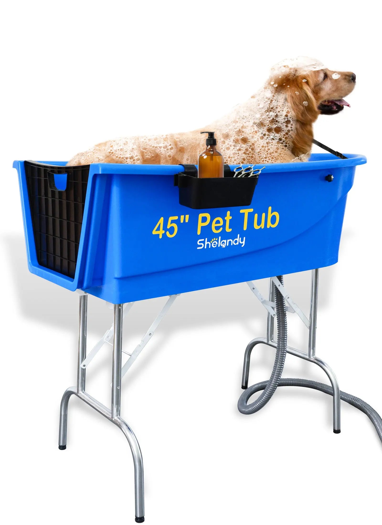 SHELANDY 45" Pet Grooming Bathtub Dog Wash Station with Stairs